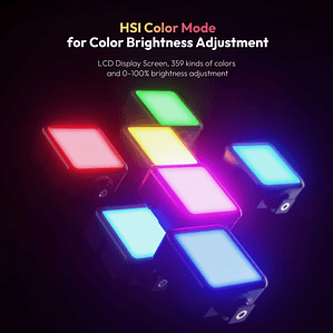 Ulanzi VL49 Mini RGB LED luz de vídeo 2700K-9000K en la cámara luz de relleno fotografía iluminación bolsillo Live Tiktok Vlog lámpara de luz