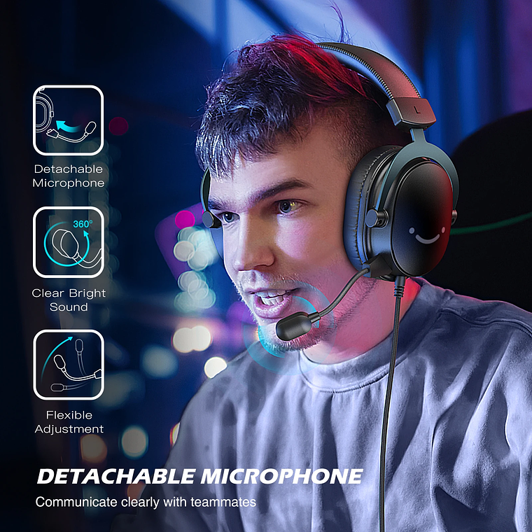 Auriculares FIFINE, conector de 3,5 mm y auriculares USB con sonido envolvente 7,1/control de volumen/interruptor de silencio para PC/MAC/PS4/PS5 Mixer-H9 2