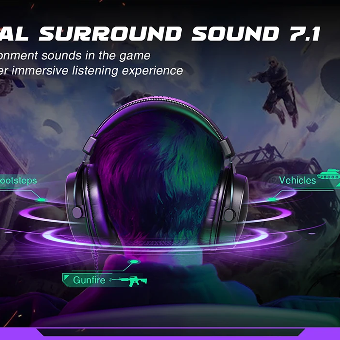 Auriculares FIFINE, conector de 3,5 mm y auriculares USB con sonido envolvente 7,1/control de volumen/interruptor de silencio para PC/MAC/PS4/PS5 Mixer-H9 12