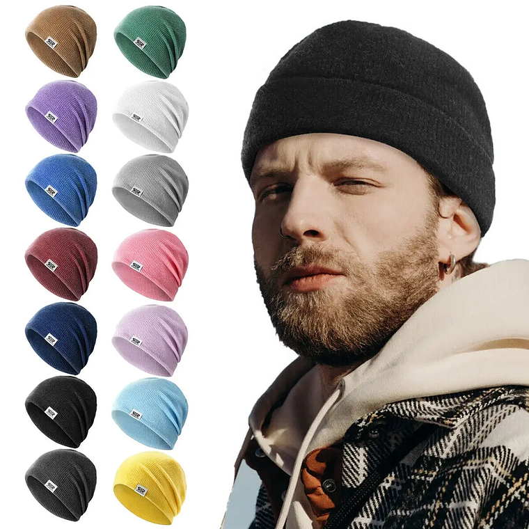 Gorro de punto para hombre y mujer, gorro de esquí con calavera, gorro cálido de invierno para clima frío, vida diaria y gorro al aire libre 1