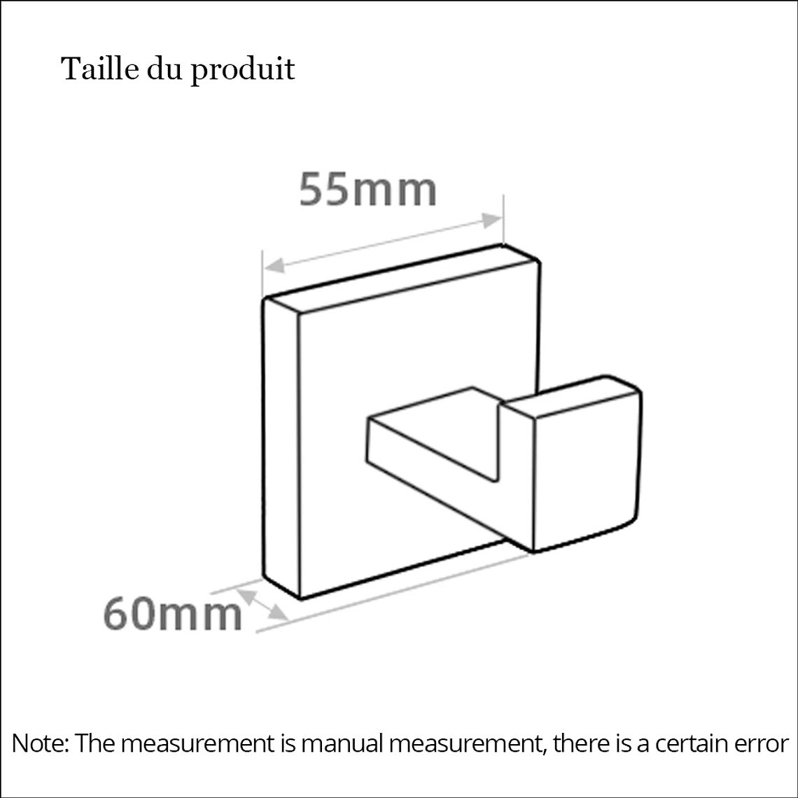 Hook de tornillo de pared de gancho negro de acero inoxidable para bata de tornillo para el baño SUS304 Rugadora a prueba de óxido para hardware de cocina Capacle 3