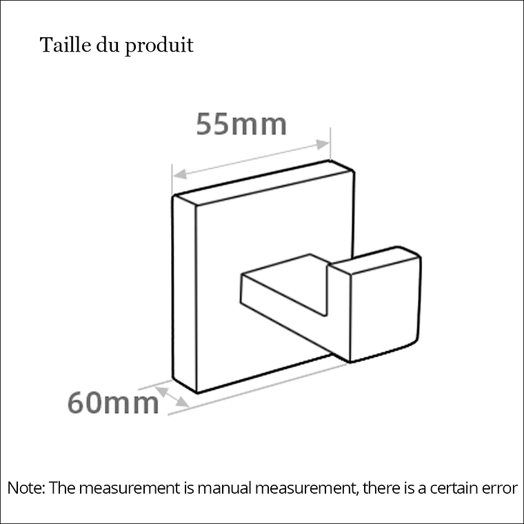 Hook de tornillo de pared de gancho negro de acero inoxidable para bata de tornillo para el baño SUS304 Rugadora a prueba de óxido para hardware de cocina Capacle 3