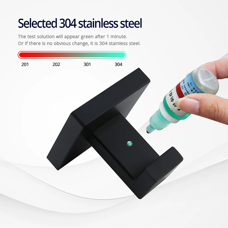 Hook de tornillo de pared de gancho negro de acero inoxidable para bata de tornillo para el baño SUS304 Rugadora a prueba de óxido para hardware de cocina Capacle 4