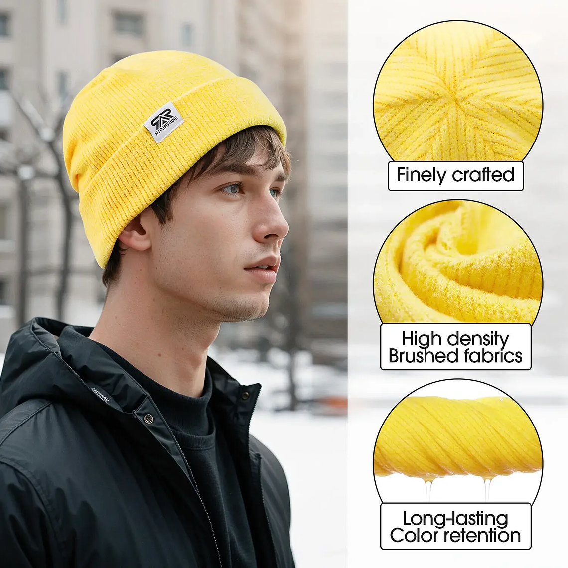 Gorro de punto para hombre y mujer, gorro de esquí con calavera, gorro cálido de invierno para clima frío, vida diaria y gorro al aire libre 5