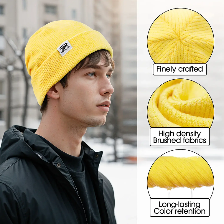 Gorro de punto para hombre y mujer, gorro de esquí con calavera, gorro cálido de invierno para clima frío, vida diaria y gorro al aire libre 5