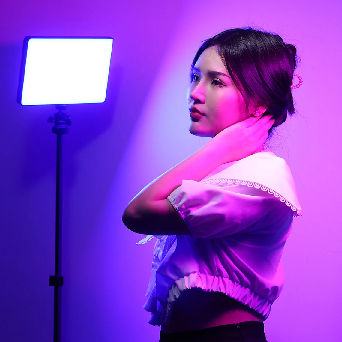 Ulanzi LT003 Luz de vídeo LED Panel de luz RGB 2500-9000K CRI 95+ 8000mAh Luz de relleno para transmisión de vídeo en vivo Tiktok Youtube 8