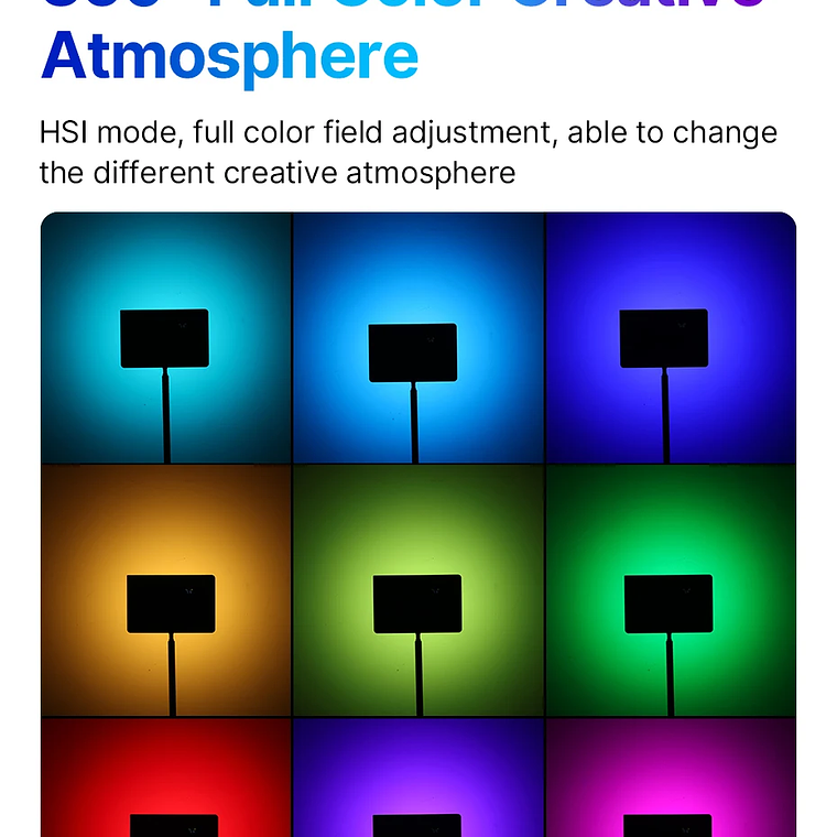 Ulanzi LT003 Luz de vídeo LED Panel de luz RGB 2500-9000K CRI 95+ 8000mAh Luz de relleno para transmisión de vídeo en vivo Tiktok Youtube 10