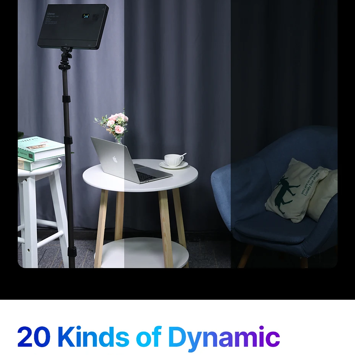 Ulanzi LT003 Luz de vídeo LED Panel de luz RGB 2500-9000K CRI 95+ 8000mAh Luz de relleno para transmisión de vídeo en vivo Tiktok Youtube 13