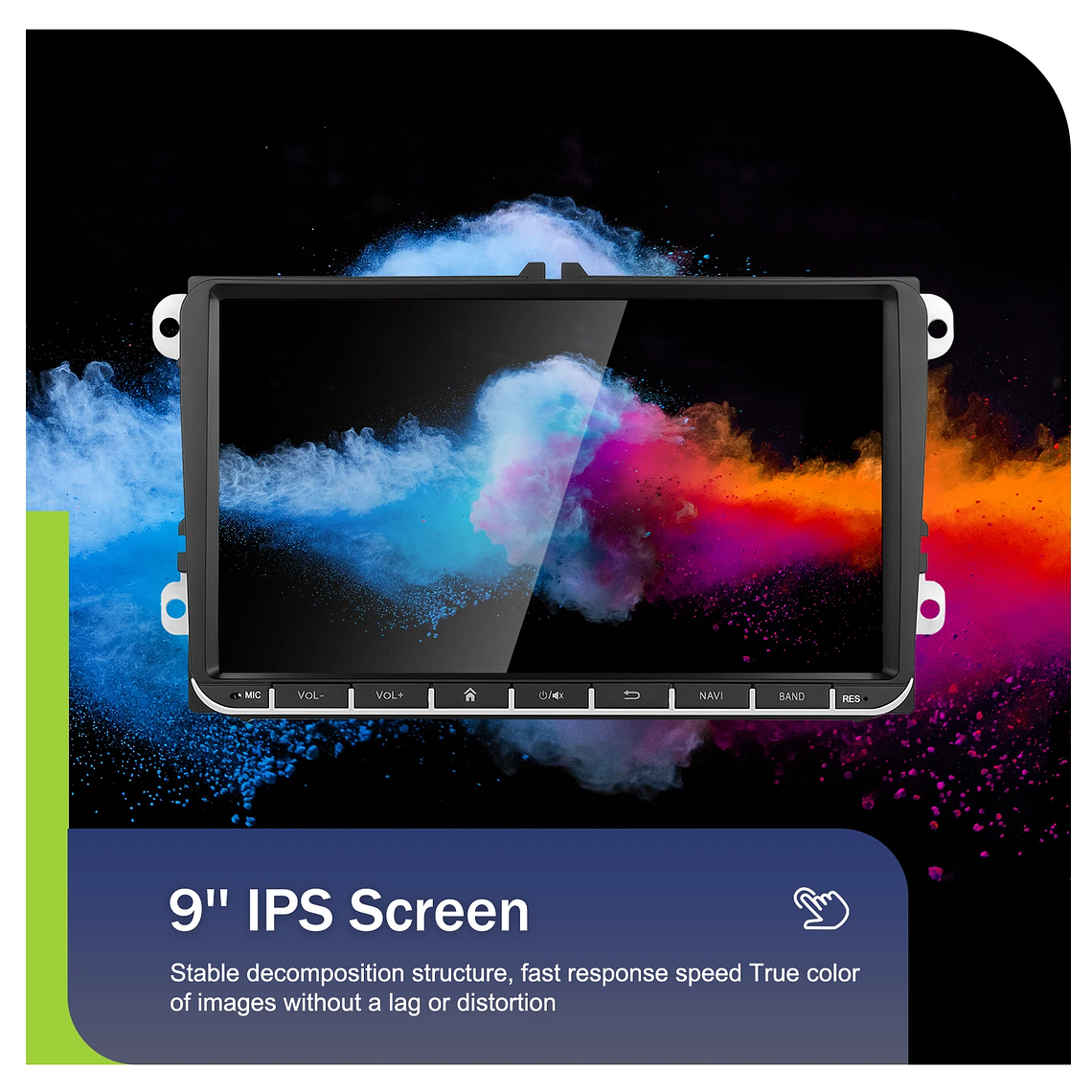 Podofo-Radio con GPS para coche, reproductor con Android, 4 + 64G, WIFI, 9 pulgadas, estéreo, Carplay, para VW/PASSAT/GOLF/SHARAN/POLO 17