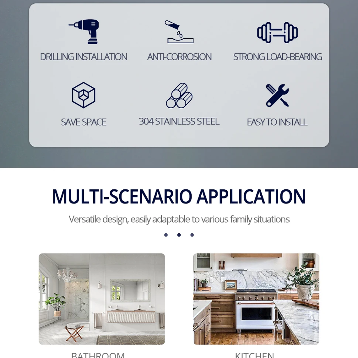 Hook de tornillo de pared de gancho negro de acero inoxidable para bata de tornillo para el baño SUS304 Rugadora a prueba de óxido para hardware de cocina Capacle 21