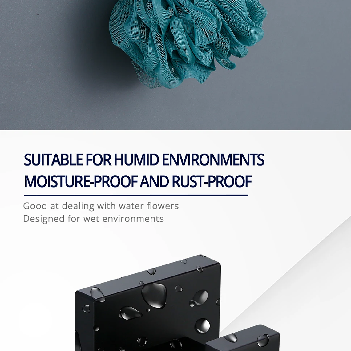 Hook de tornillo de pared de gancho negro de acero inoxidable para bata de tornillo para el baño SUS304 Rugadora a prueba de óxido para hardware de cocina Capacle 23