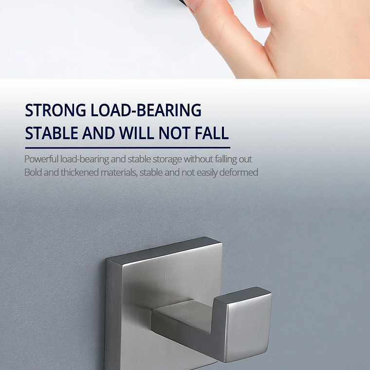 Hook de tornillo de pared de gancho negro de acero inoxidable para bata de tornillo para el baño SUS304 Rugadora a prueba de óxido para hardware de cocina Capacle 25