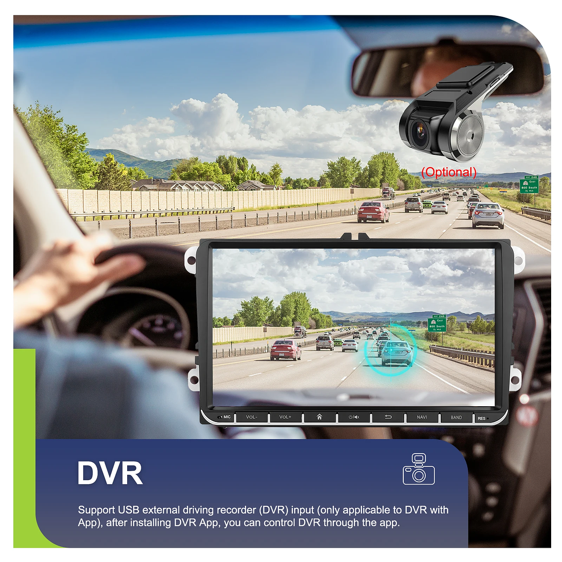 Podofo-Radio con GPS para coche, reproductor con Android, 4 + 64G, WIFI, 9 pulgadas, estéreo, Carplay, para VW/PASSAT/GOLF/SHARAN/POLO 22