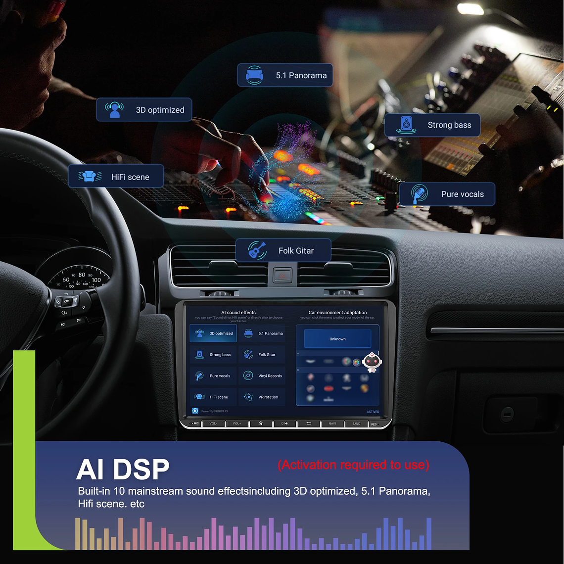 Podofo-Radio con GPS para coche, reproductor con Android, 4 + 64G, WIFI, 9 pulgadas, estéreo, Carplay, para VW/PASSAT/GOLF/SHARAN/POLO 23