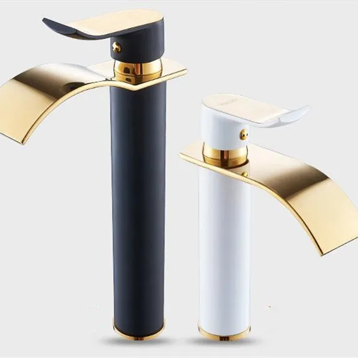 Tuqiu-grifo de baño dorado, grifo de lavabo de cascada, grifo mezclador de lavabo de un solo mango, grifo de baño, grifo de grúa de agua de fregadero de latón 14