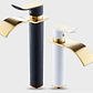Tuqiu-grifo de baño dorado, grifo de lavabo de cascada, grifo mezclador de lavabo de un solo mango, grifo de baño, grifo de grúa de agua de fregadero de latón - Miniatura 14