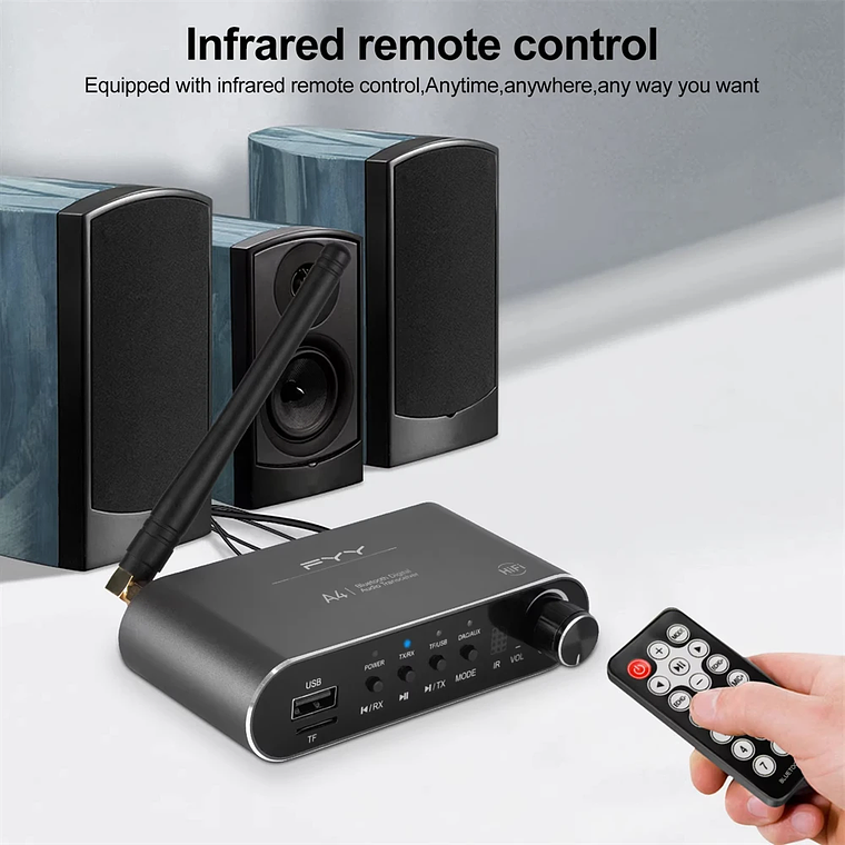 Receptor de Audio GTMEDIA Bluetooth 5,1 DAC convertidor analógico Digital Coaxial 3,5mm AUX RCA micrófono U disco Jack adaptador inalámbrico estéreo 5