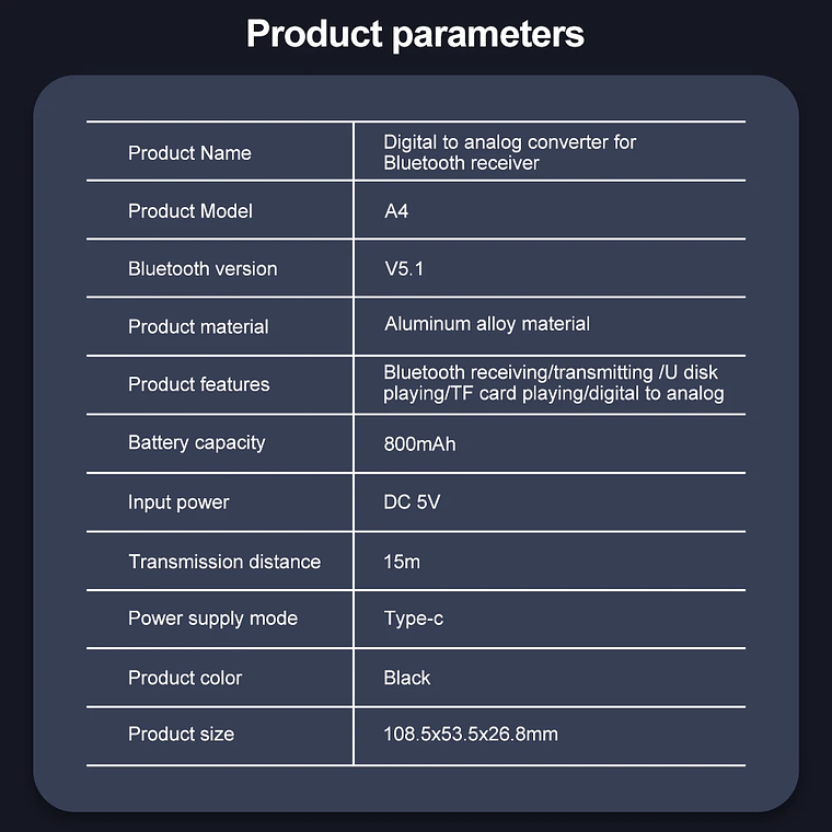 Receptor de Audio GTMEDIA Bluetooth 5,1 DAC convertidor analógico Digital Coaxial 3,5mm AUX RCA micrófono U disco Jack adaptador inalámbrico estéreo 22