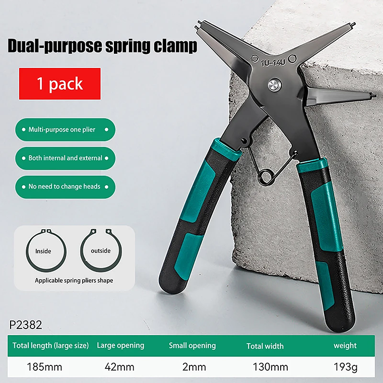 Alicates de anillo a presión, herramienta de engarzado multifuncional, removedor de anillo externo interno, alicates de retención, herramienta de mano 7