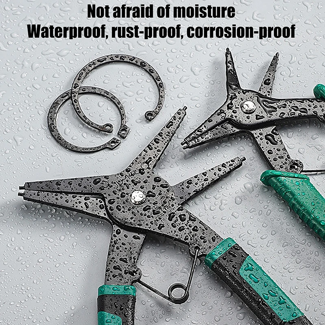 Alicates de anillo a presión, herramienta de engarzado multifuncional, removedor de anillo externo interno, alicates de retención, herramienta de mano 11