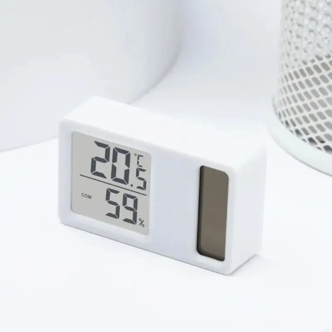 Termómetros con energía Solar 69HF, Mini medidor Digital de medición de temperatura y humedad de alta precisión, portátil 12