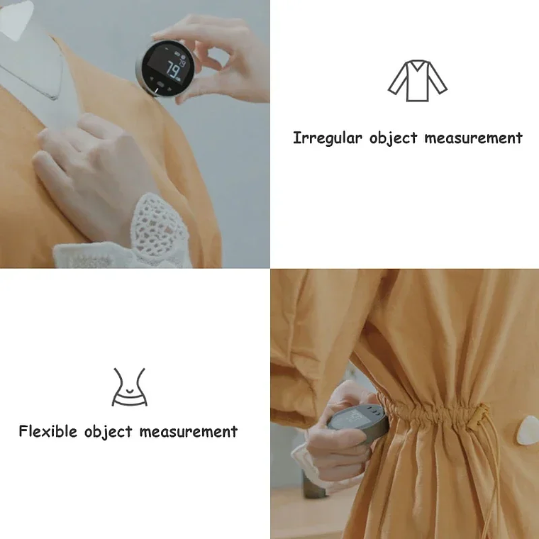 Medidor de Distancia Eléctrico DUKA ATuMan Q, Cinta Métrica con Pantalla LCD HD, Herramienta de Medición Recargable, Telémetro Digital 16