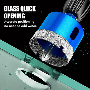 Juego de brocas de sierra perforadora de posicionamiento de azulejos soldada al vacío de 16-180 mm para azulejos de vidrio y cerámica - Juego de herramientas de broca soldada con diamante