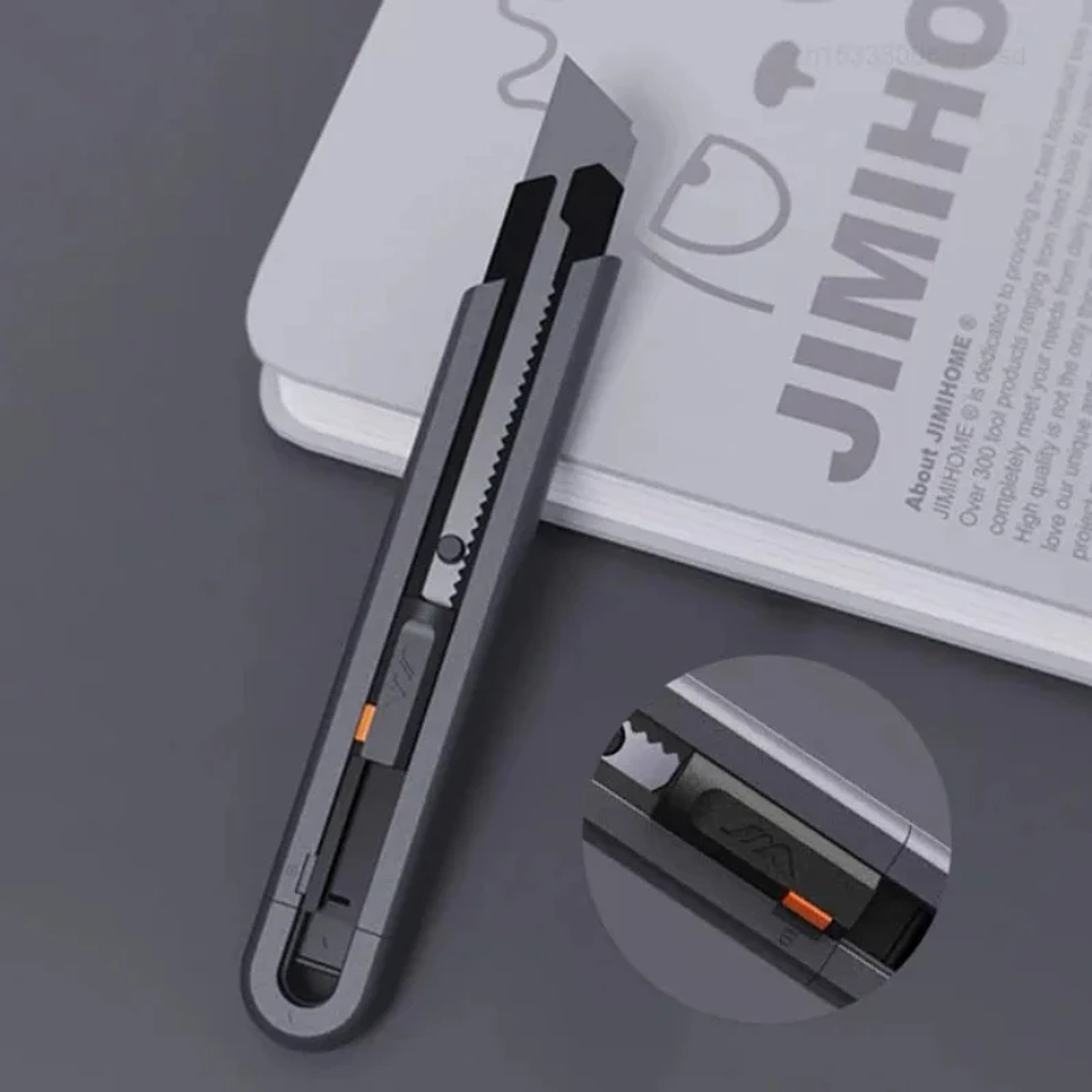 Cuchillo Multiusos Extensible Jimihome de 0.79 Pulgadas, Cortador de Papel con Hojas de Acero al Carbono, Navaja de Bolsillo con Bloqueo de Seguridad, Herramienta para Manualidades 1