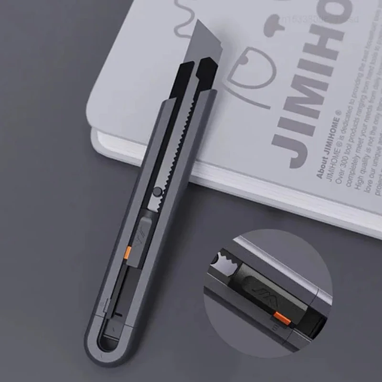 Cuchillo Multiusos Extensible Jimihome de 0.79 Pulgadas, Cortador de Papel con Hojas de Acero al Carbono, Navaja de Bolsillo con Bloqueo de Seguridad, Herramienta para Manualidades 1