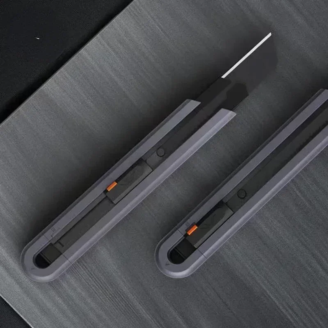 Cuchillo Multiusos Extensible Jimihome de 0.79 Pulgadas, Cortador de Papel con Hojas de Acero al Carbono, Navaja de Bolsillo con Bloqueo de Seguridad, Herramienta para Manualidades 2