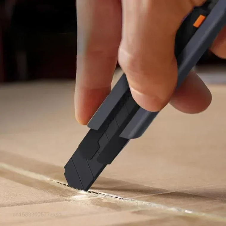 Cuchillo Multiusos Extensible Jimihome de 0.79 Pulgadas, Cortador de Papel con Hojas de Acero al Carbono, Navaja de Bolsillo con Bloqueo de Seguridad, Herramienta para Manualidades 3