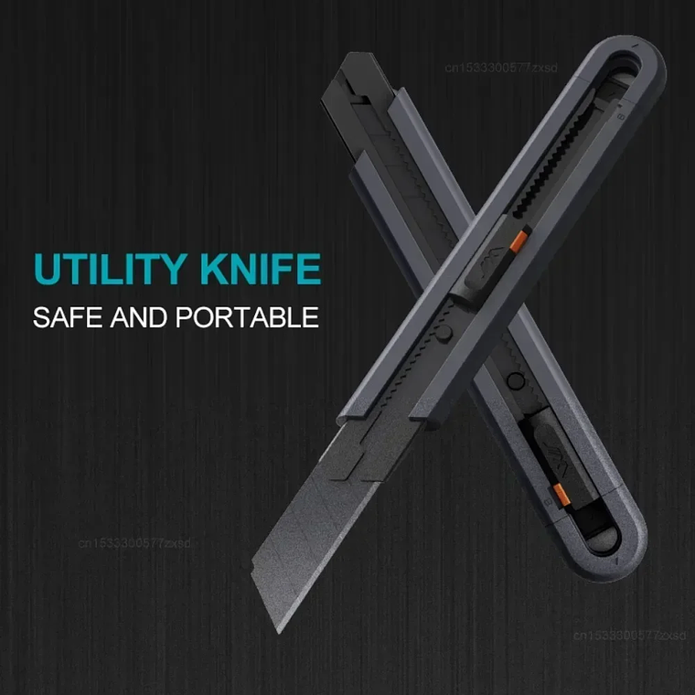 Cuchillo Multiusos Extensible Jimihome de 0.79 Pulgadas, Cortador de Papel con Hojas de Acero al Carbono, Navaja de Bolsillo con Bloqueo de Seguridad, Herramienta para Manualidades 8