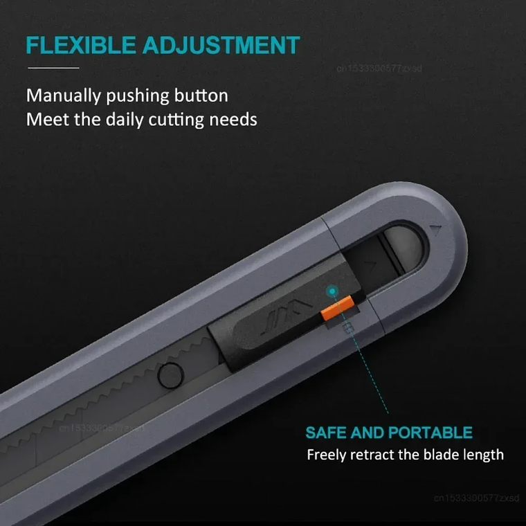 Cuchillo Multiusos Extensible Jimihome de 0.79 Pulgadas, Cortador de Papel con Hojas de Acero al Carbono, Navaja de Bolsillo con Bloqueo de Seguridad, Herramienta para Manualidades 12