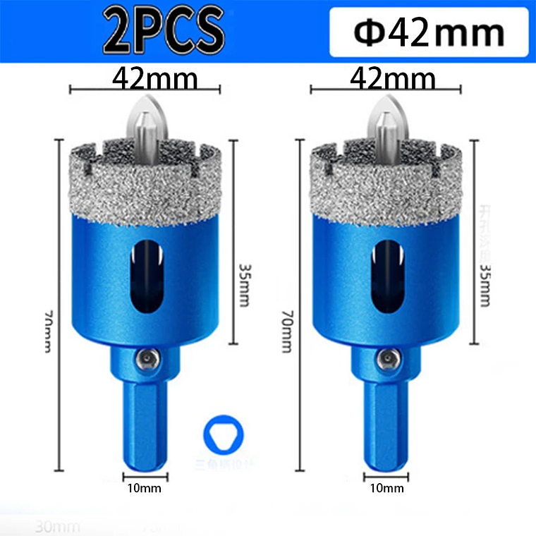 Juego de brocas de sierra perforadora de posicionamiento de azulejos soldada al vacío de 16-180 mm para azulejos de vidrio y cerámica - Juego de herramientas de broca soldada con diamante 18