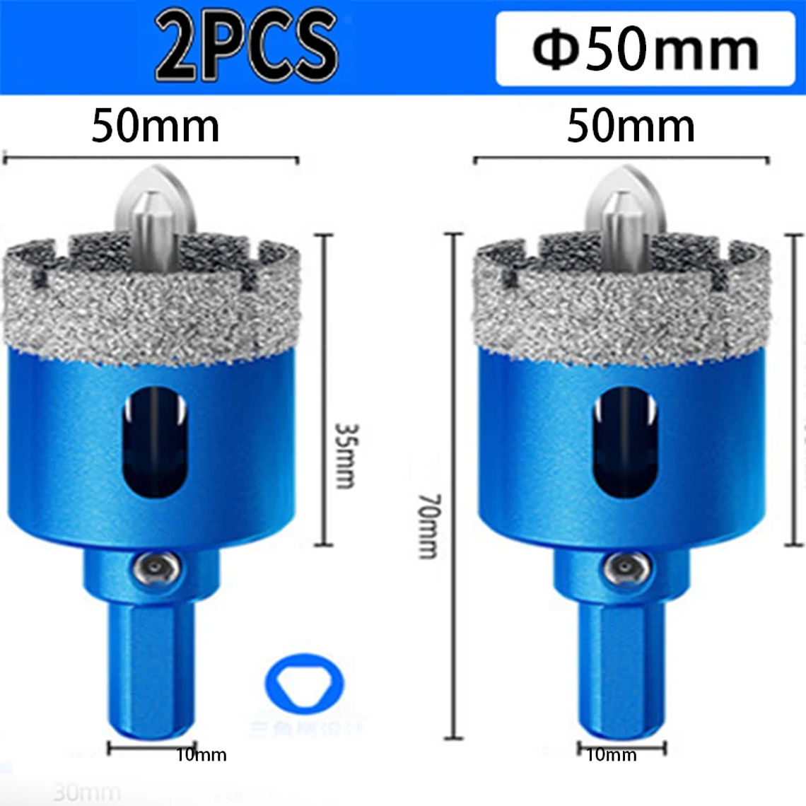 Juego de brocas de sierra perforadora de posicionamiento de azulejos soldada al vacío de 16-180 mm para azulejos de vidrio y cerámica - Juego de herramientas de broca soldada con diamante 20
