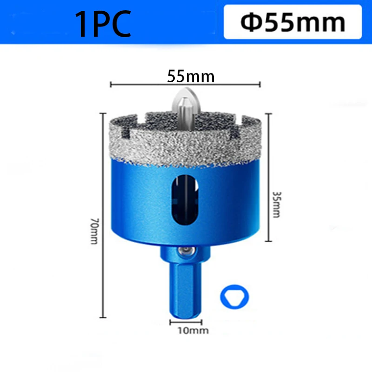 Juego de brocas de sierra perforadora de posicionamiento de azulejos soldada al vacío de 16-180 mm para azulejos de vidrio y cerámica - Juego de herramientas de broca soldada con diamante 21