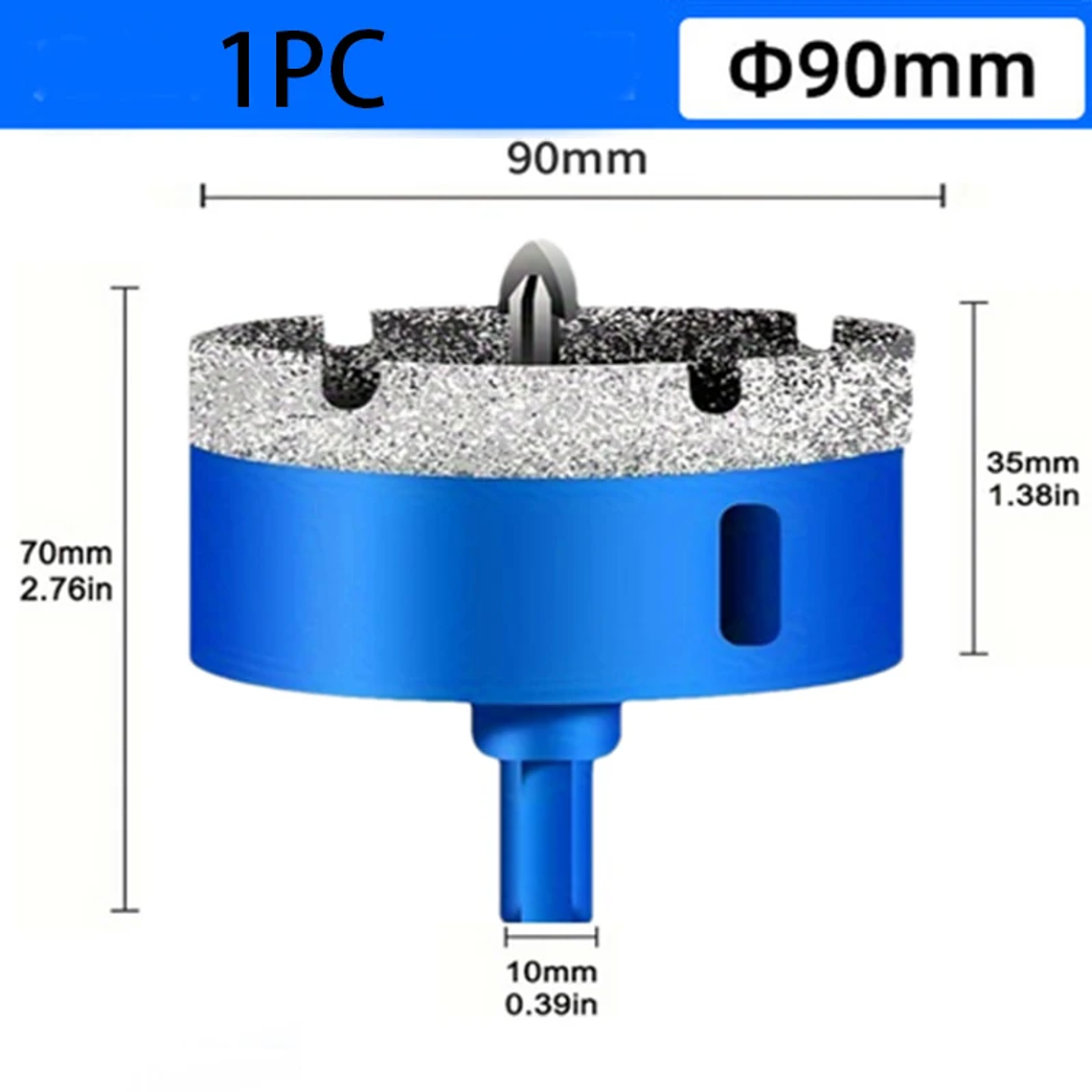 Juego de brocas de sierra perforadora de posicionamiento de azulejos soldada al vacío de 16-180 mm para azulejos de vidrio y cerámica - Juego de herramientas de broca soldada con diamante 28