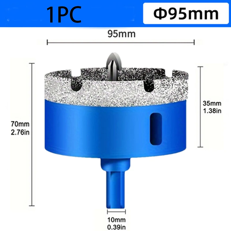 Juego de brocas de sierra perforadora de posicionamiento de azulejos soldada al vacío de 16-180 mm para azulejos de vidrio y cerámica - Juego de herramientas de broca soldada con diamante 29