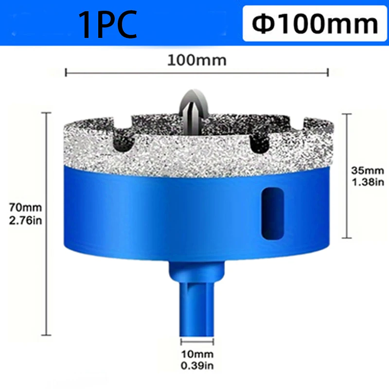 Juego de brocas de sierra perforadora de posicionamiento de azulejos soldada al vacío de 16-180 mm para azulejos de vidrio y cerámica - Juego de herramientas de broca soldada con diamante 30