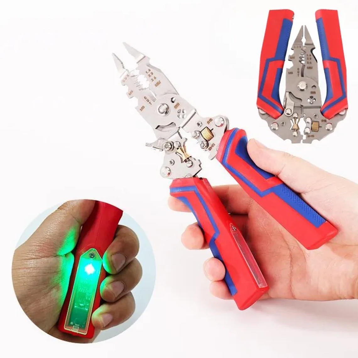 Alicates Multiherramienta Plegables 13 en 1 para Electricistas con Función de Prueba de Voltaje, Corte de Cables y Crimpado 2