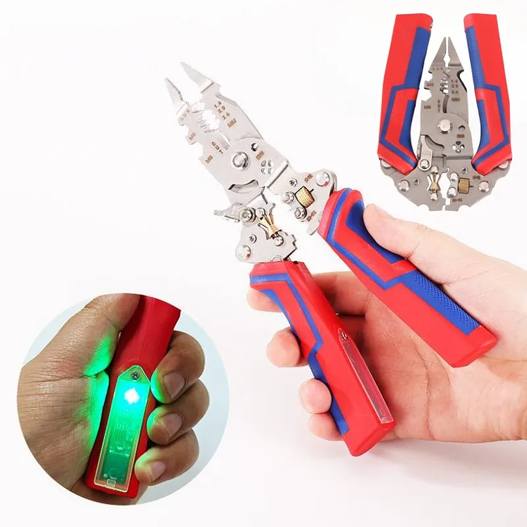 Alicates Multiherramienta Plegables 13 en 1 para Electricistas con Función de Prueba de Voltaje, Corte de Cables y Crimpado 2