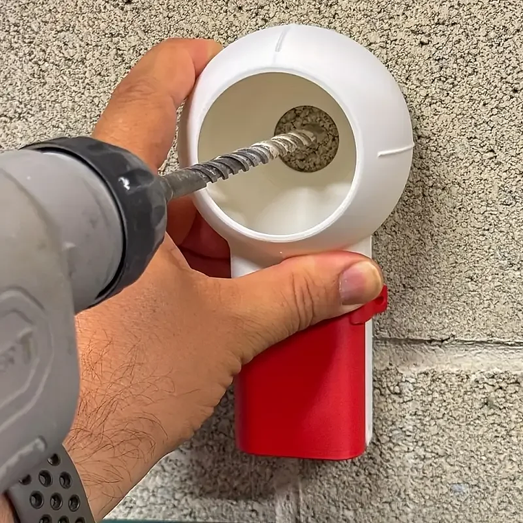 El colector de polvo de taladro con boquilla rotativa: el diseño de inclinación giratoria mantiene el polvo contiene, eficiente y fácil de limpiar, para bricolaje/construcción 1