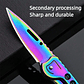 Cuchillo plegable de bolsillo de titanio de colores para exteriores, hoja y mango de acero inoxidable para acampar, senderismo, caza, cuchillo pequeño para fruta - Miniatura 5