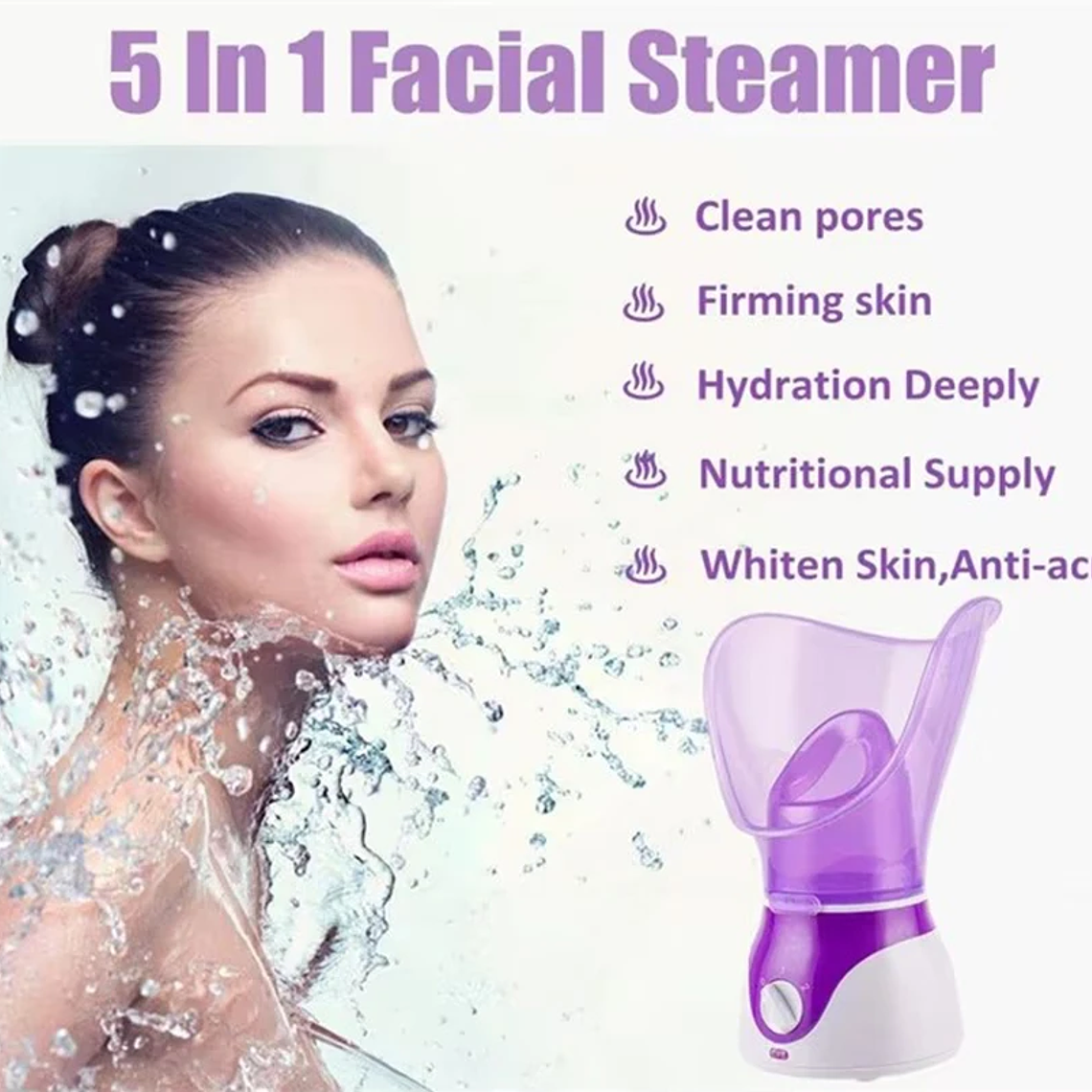 Inhalador de vapor para nariz, vaporizador Facial, pulverizador de calefacción Facial, humidificador de niebla Nasal portátil, vaporizador Facial, humidificador para el cuidado de la piel 7