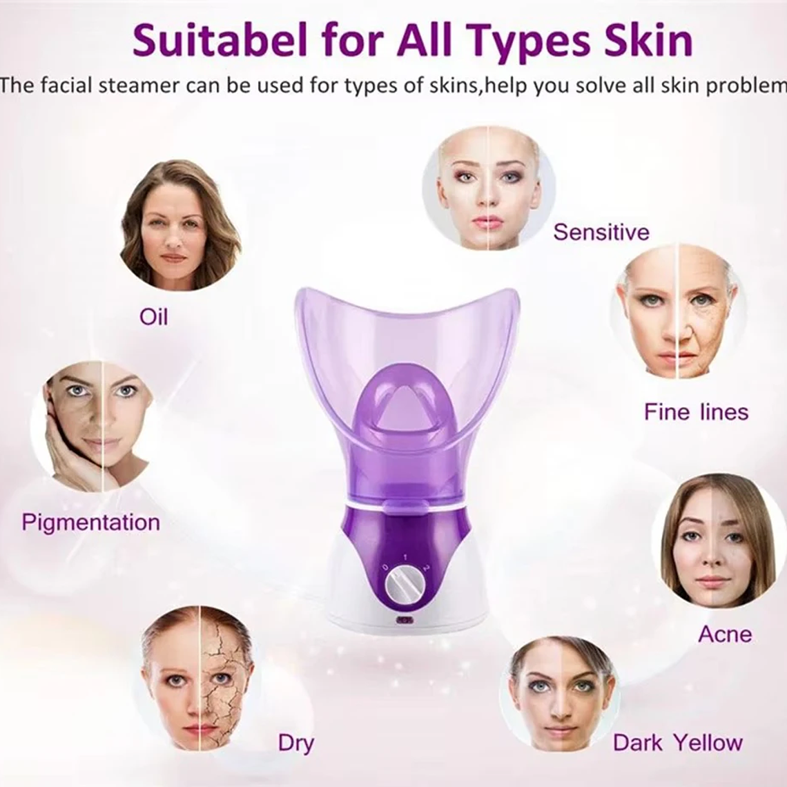 Inhalador de vapor para nariz, vaporizador Facial, pulverizador de calefacción Facial, humidificador de niebla Nasal portátil, vaporizador Facial, humidificador para el cuidado de la piel 9