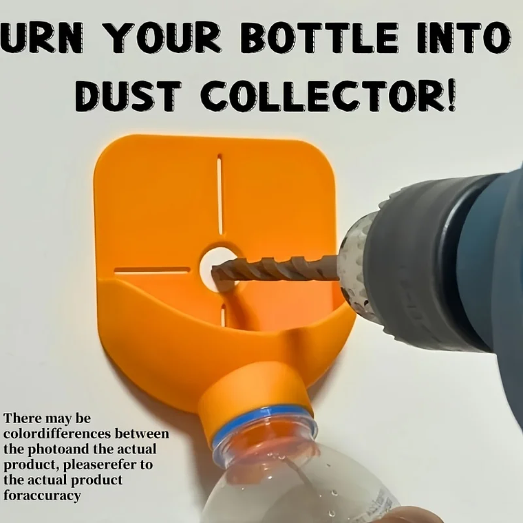 Un colector de polvo de agujero de taladro de plástico resistente y duradero, instalado en una botella normal, se convierte en un colector de polvo de agujero de taladro. 7