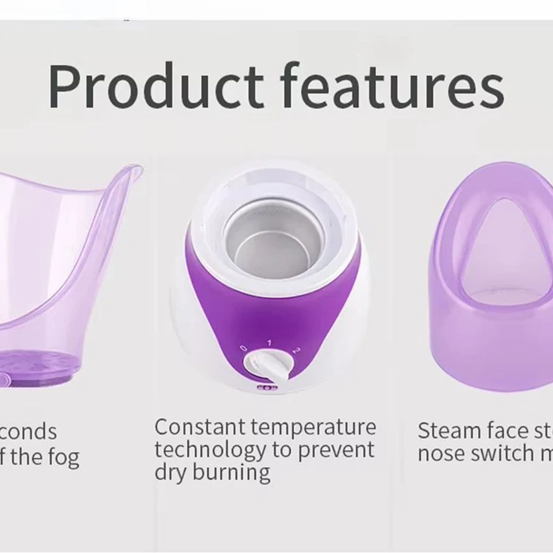 Inhalador de vapor para nariz, vaporizador Facial, pulverizador de calefacción Facial, humidificador de niebla Nasal portátil, vaporizador Facial, humidificador para el cuidado de la piel 15