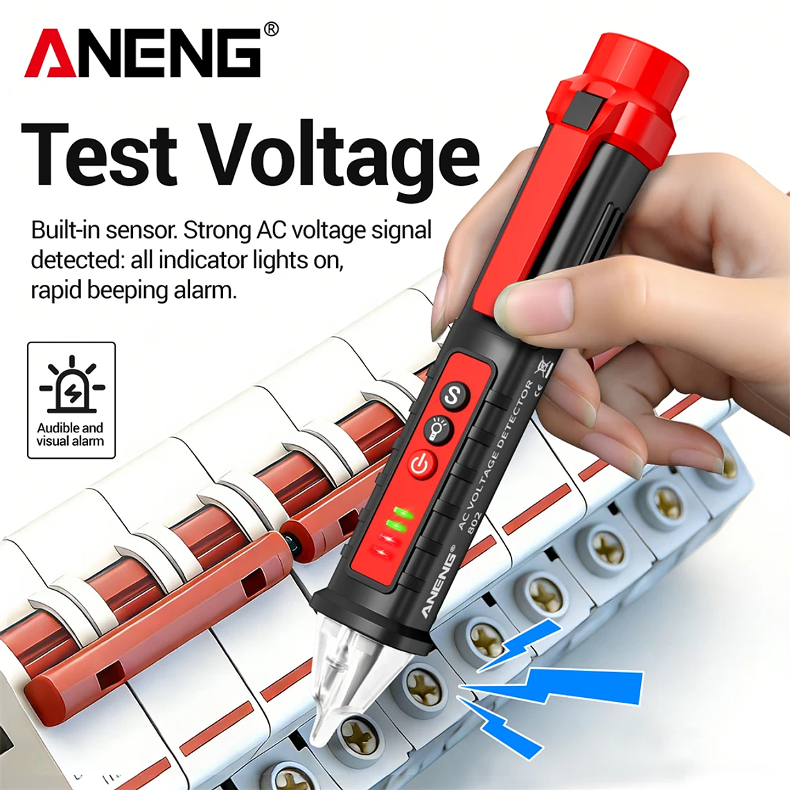 Pinza Amperimétrica Digital de 4000 Cuentas, Voltímetro de CC/CA de 400A, Multímetro, Amperímetro, Probador de Voltaje, Reparación de Automóviles, Probador de Temperatura Eléctrica 3