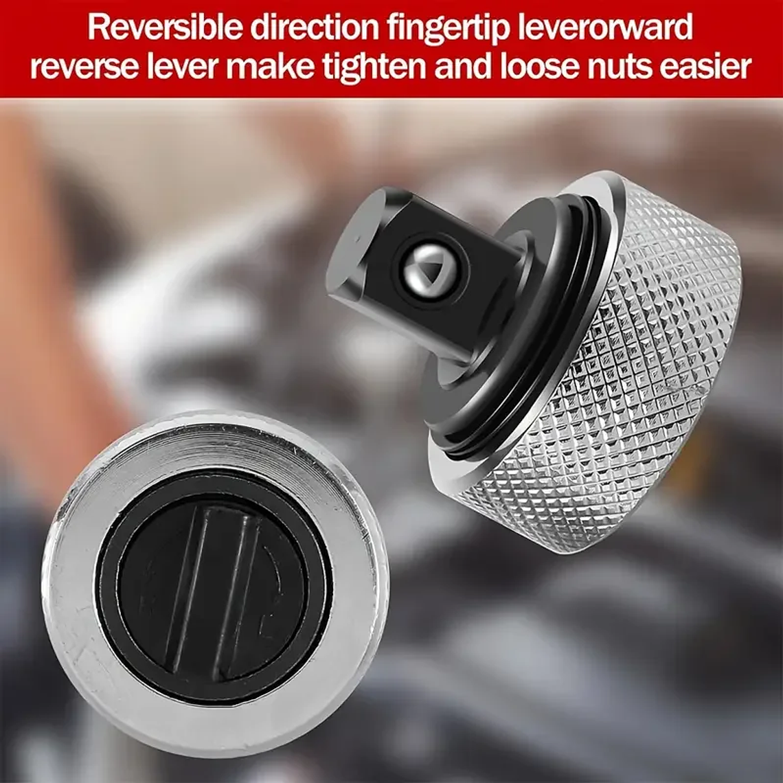 Mini llaves de trinquete multifuncionales de 1/2 pulgadas, 3/8 pulgadas y 1/4 pulgadas con rueda de pulgar, adecuadas para herramientas de reparación manual 3