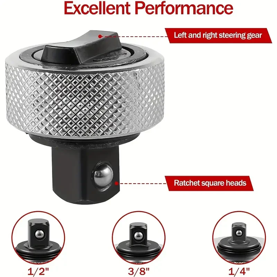 Mini llaves de trinquete multifuncionales de 1/2 pulgadas, 3/8 pulgadas y 1/4 pulgadas con rueda de pulgar, adecuadas para herramientas de reparación manual 4